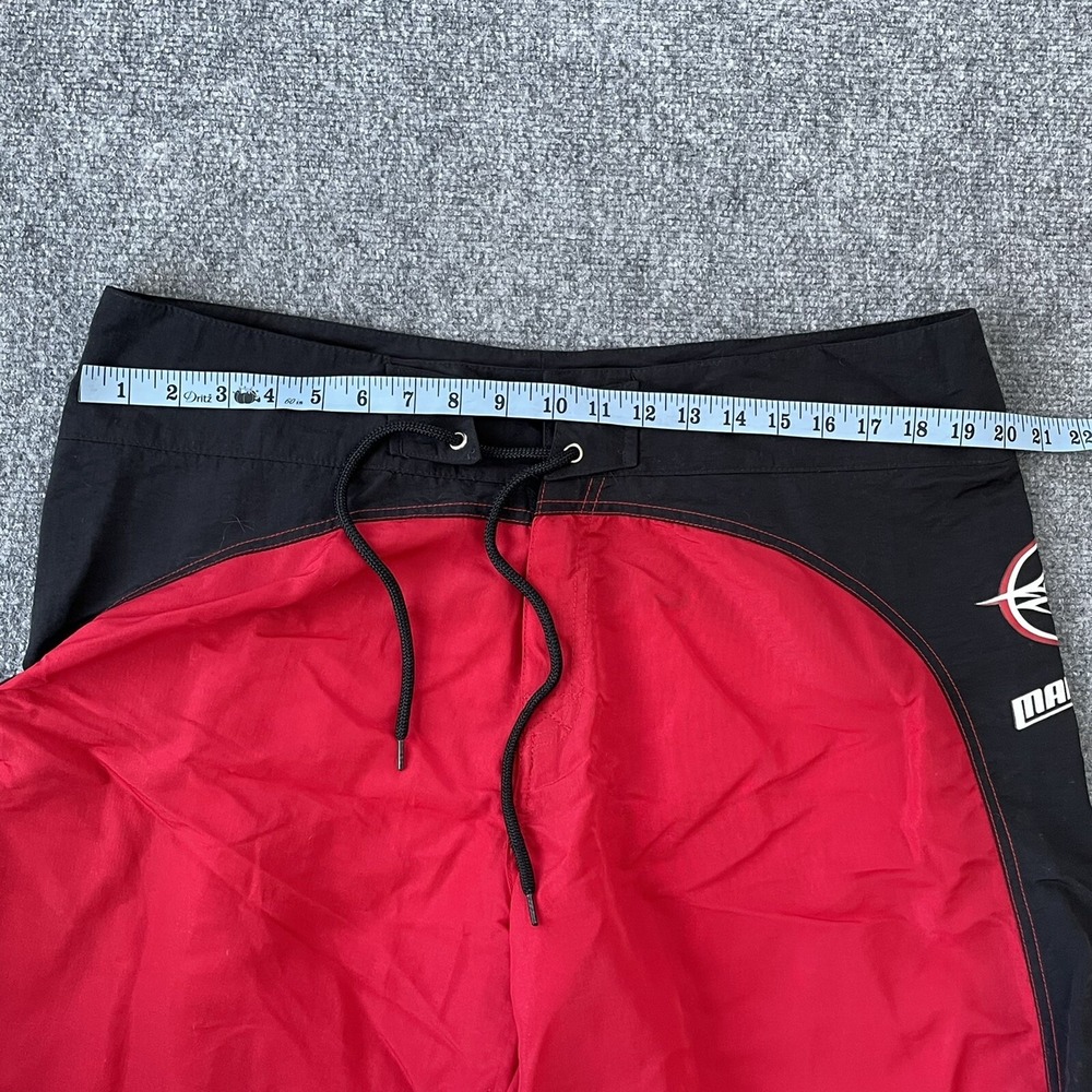 MARLINSTAR Shorts Mens 40 Red‎ Swim Suit Trunks Board Fishing Nylon - Picture 5 of 9